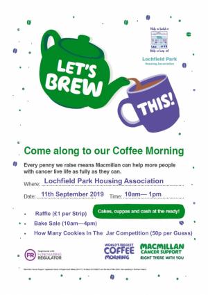 MacMillan Cancer Trust Coffee Morning