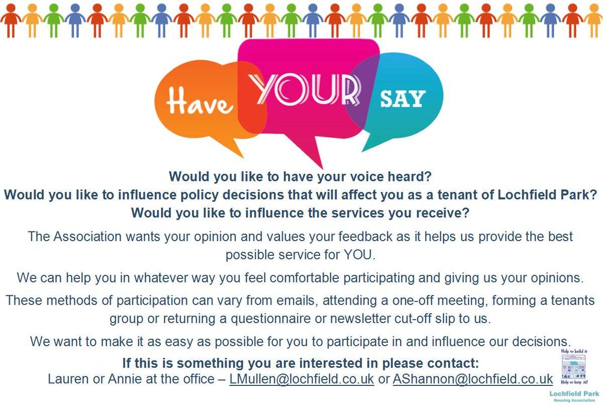 Have Your Say - Tenant Participation
